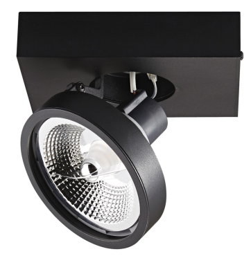 VK Lighting Kylos - spot en saillie - 15,5 x 12 x 12,9 cm - noir