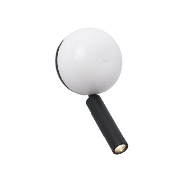 Faro Press - applique murale avec interrupteur - 10,4 x 6,5 x 21,3 cm - 3W LED inclus - blanc brillant et noir
