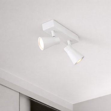 Nova Luce Dublin - spot en saillie 2L - 24,5 x 5,5 x 15 cm - blanc sable