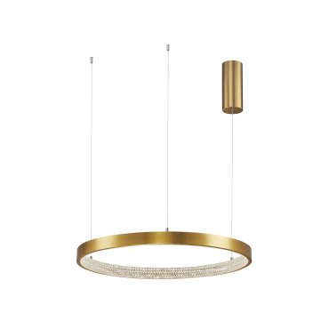 Nova Luce Preston - lampe suspendue - Ø 60 x 120 cm - 37W LED dimmable inclus - antique gold brass