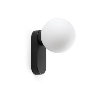 Faro Mabe - applique murale - Ø 12 x 19 cm - 6W LED inclus - noire mat et blanche