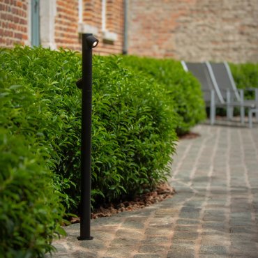 Lucide Ibamba - lampe de jardin - 10 x 11,6 x 100 cm - 2 x 6W LED inclus - IP65 - noir