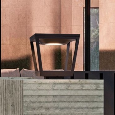 Nova Luce Cuppa - poteau de jardin solaire avec capteur - 24,4 x 23,9 x 24,4 cm - 2W LED inclus - IP54 - anthracite foncé