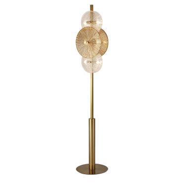 Searchlight Wagon - lampadaire - Ø 30 x 151 cm - or et ambre