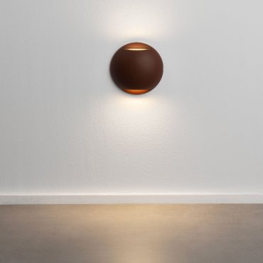 Nova Luce Passo - applique murale extérieure - Ø 12 x 4 cm - 4W LED inclus - IP65 - corten