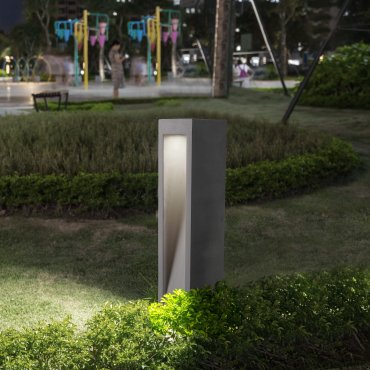 Nova Luce Barco - lampe de jardin - 12 x 60 x 12 cm - 6W LED inclus - IP65 - gris