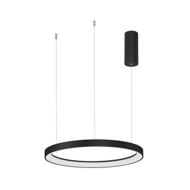Nova Luce Pertino - lampe suspendue - Ø 48 x 150 cm - 38W LED dimmable inclus - noir sable