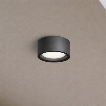 Nova Luce Focus - plafonnier d'extérieur - Ø 10 x 6,5 cm - IP54 - gris foncé