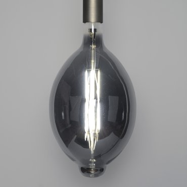 Vico Lampe à filament LED dimmable - Ø 18 x 33 cm - E27 - 8W - 2700K - gris fumé
