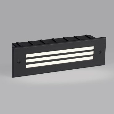 Nova Luce Off - applique encastrée - 25,6 x 7,6 x 5,3 cm - 6W LED inclus - IP65 - noir sablé
