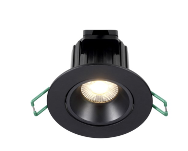 Sylvania Start Spot - spot encastré - Ø 86 mm, 72 mm encastré - 9W LED dimmable inclus - IP44 - noir