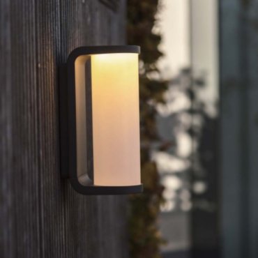 Lutec Adalyn - Applique d'extérieur - 7 x 10 x 20 cm - 10W LED inclus - IP44 - gris foncé