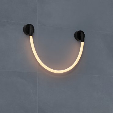 Nova Luce Ilane - applique murale - 95 x 40 x 7,5 cm - 7W LED inclus - noir sablé et blanc