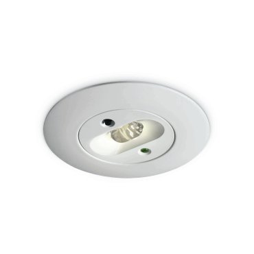 ONE Light Emergency LED - spot à encastrer - Ø 85 mm, Ø 72 mm à encastrer - 3W LED inclus - blanc