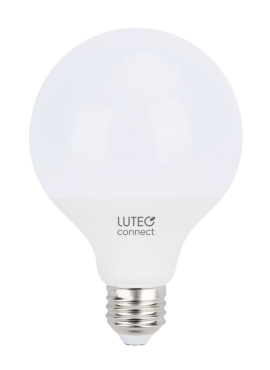 Lutec Smart LED bulb - Lutec Connect - Ø 9,5 x 14,2 cm - E27 - 10,5W - fonction dimming et couleur de lumière réglable via l'application - RGB+W