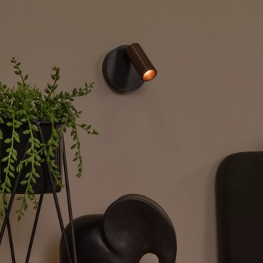 Lucide Toni - applique murale rechargeable - Ø 8,1 x 12,4 cm - 2W LED dimmable inclus - café