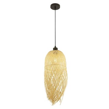 Searchlight Bali - lampe suspendue - Ø 20 x 180 cm - brun