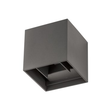 Nova Luce Como - Applique d'extérieur - 11,2 x 11,2 x 11,2 cm - 2 x 3W LED inclus - IP54 - gris foncé