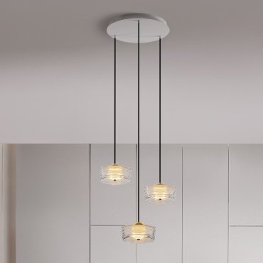 Nova Luce Keros - lampe suspendue - Ø 50 x 200 cm - 18W LED inclus - platine or