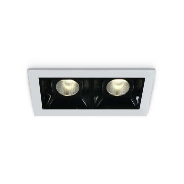 ONE Light Shop Square Boxes - spot encastré - 75 x 45 mm, 66 x 36 mm taille d'encastrement - 2 x 2W LED dimmable inclus - blanc