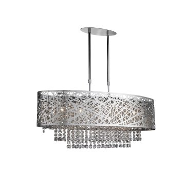 Searchlight Mica - lampe suspendue - 81 x 30 x 71 cm - chrome