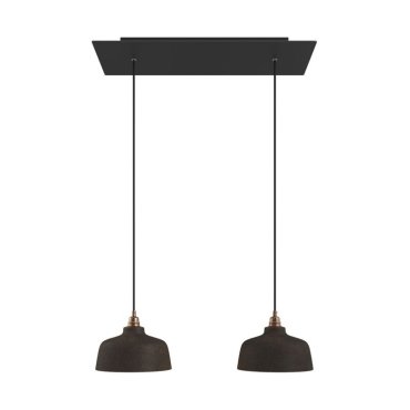 Creative Cables Coppa - lampe suspendue 2L - 67,5 x 120 cm - noir