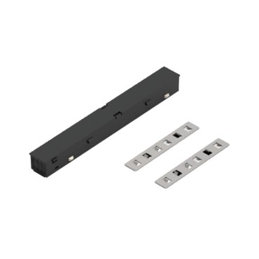 VK Lighting Eiva - système de rail magnétique - connecteur électrique et mécanique pour profilé encastré - noir