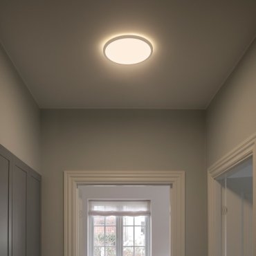 Nordlux Oja 29 - plafonnier - Ø 29,4 x 3,8 cm - 18W LED inclus (2700K) - IP54 - blanc