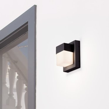 Nova Luce Leto - applique murale extérieure - 14,5 x 17,5 x 10,2 cm - 10W LED inclus - IP65 - noir sablé