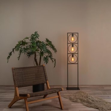 Lucide Suus - lampadaire - 34 x 24 x 145 cm - noir