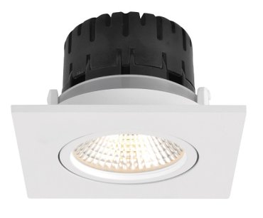 Artdelight Austin - spot à encastrer - 85 x 85 mm, Ø 68 mm encastré - 6W LED dimmable inclus - blanc