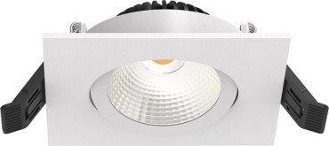 Artdelight Dublin - spot encastré - 83 x 83 mm, Ø 68 mm encastré - 6W LED dimmable inclus - blanc