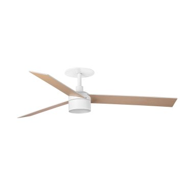 Faro Rudder Tek 3 L - ventilateur de plafond avec lumière et rosace encastrée - Ø 132 cm - blanc mat - 2700K