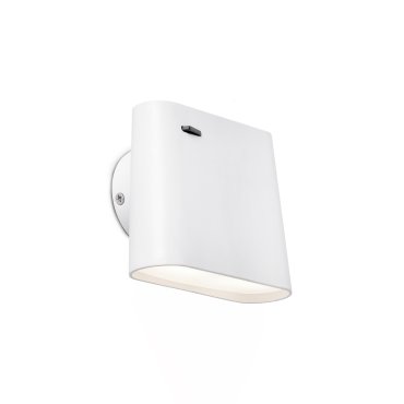 Faro Aurea - applique murale avec interrupteur - 12 x 7 x 9,5 cm - 8W LED inclus - blanc mat