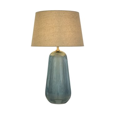 MODÈLE D’EXPOSITION - Searchlight Cameo - lampe à poser - Ø 32 x 54 cm - bleu et beige