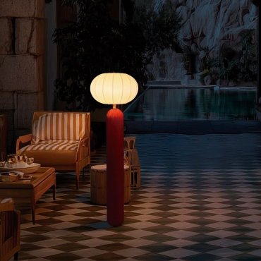 New Garden Rachel 145 - lampadaire rechargeable à énergie solaire et à batterie avec télécommande - Ø 36 x 143 cm - 5W LED inclus - IP65 - bordeaux - 3000K