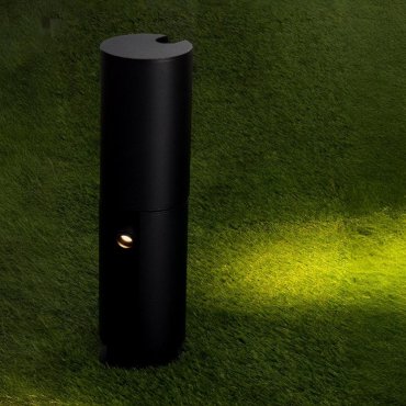 Nova Luce Taglio - lampe de jardin - Ø 12 x 45 cm - 5W LED inclus - IP65 - noir sablé