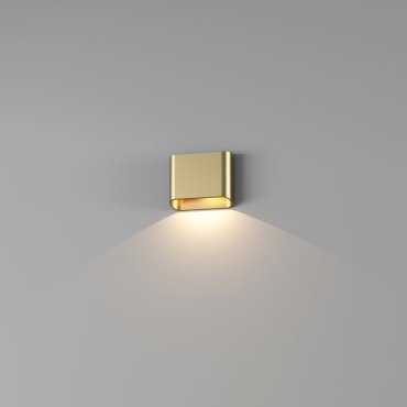 Artdelight Diaz 1L - applique murale - 14,5 x 12 x 3,8 cm - 6W LED inclus - IP54 - doré brossé