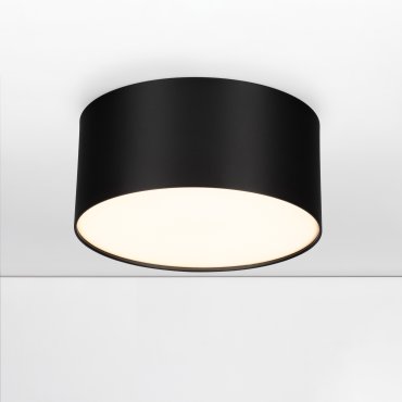 Nova Luce Marsa - plafonnier - Ø 14 x 6,5 cm - 16W LED inclus - noir sablé
