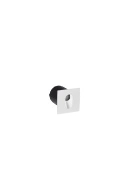 Nova Luce Cael - applique encastrée - 7 x 7 x 7,5 cm - 3W LED inclus - IP65 - blanc sablé