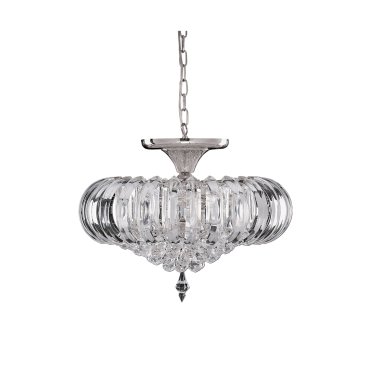 Searchlight Sigma - lampe suspendue - Ø 54 x 45 cm - chrome