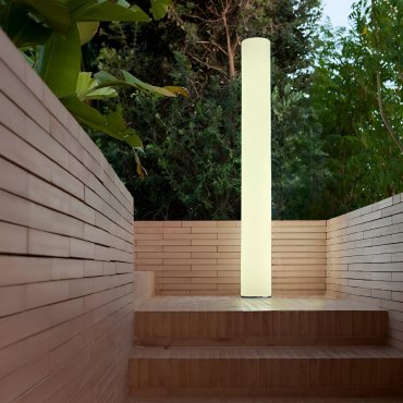 New Garden Fity 160 - lampadaire rechargeable avec panneau solaire - Ø 19 x 160 cm - 17W LED dimmable inclus - IP54 - blanc