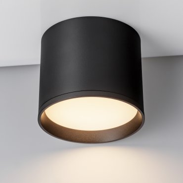 Nova Luce Ziaza - plafonnier - Ø 10 x 8,6 cm - 10W LED inclus - noir sablé