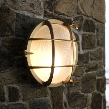 Nordlux Polperro - applique d'extérieur - Ø 19,5 x 9,3 cm - IP64 - laiton