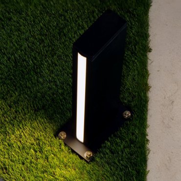 Nova Luce Sasso - poteau de jardin - 15 x 40 x 9,5 cm - 9W LED inclus - IP54 - anthracite foncé