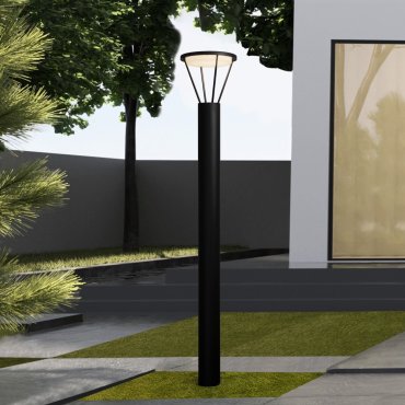 Nova Luce Virtus - poteau de jardin - Ø 12 x 155 cm - IP65 - anthracite foncé