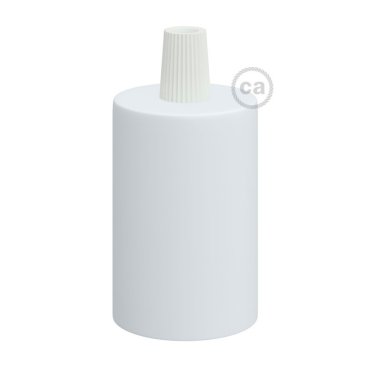 Creative Cables - Raccord E27 avec porte-câble conique en plastique - Ø 4,2 x 6,2 cm - blanc