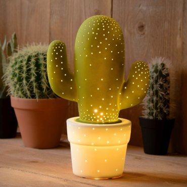 Lucide Cactus - lampe à poser - 19 x 19 x 29,5 cm - vert