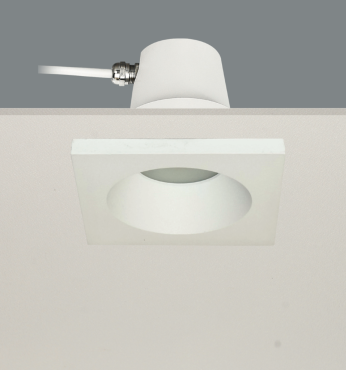 Artdelight Bados - spot encastré 1L - 95 x 95 mm , Ø 84 mm encastré - IP65 - blanc