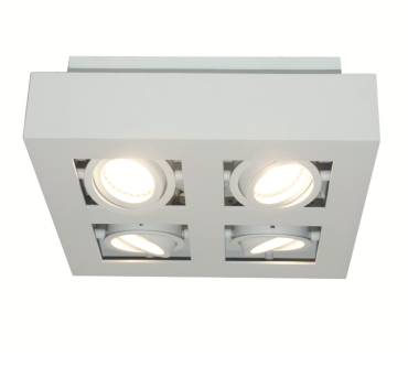 Artdelight Bosco - spot en saillie 4L - 25 x 25 x 8,6 cm - blanc